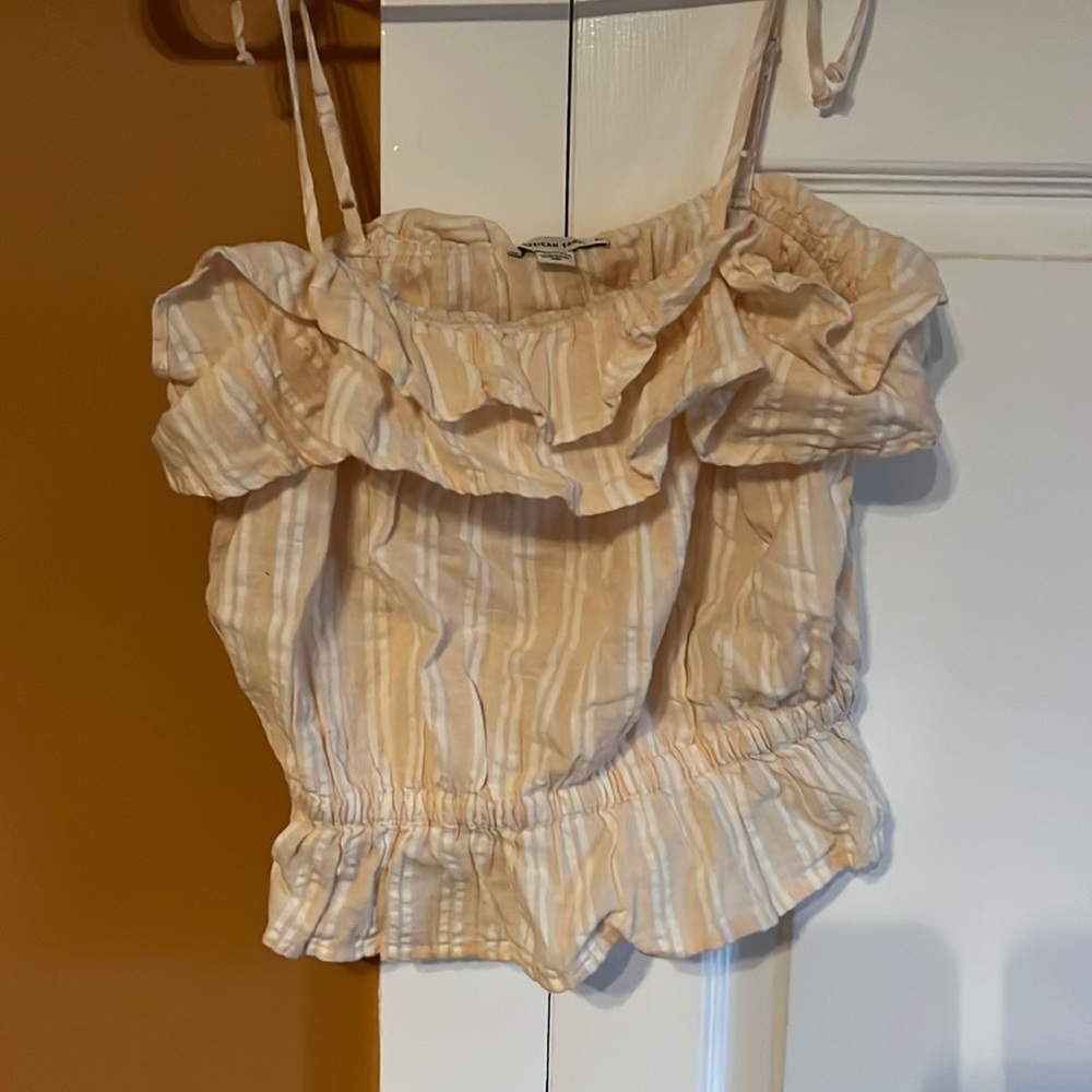 American Eagle sleeveless top, peach, size medium